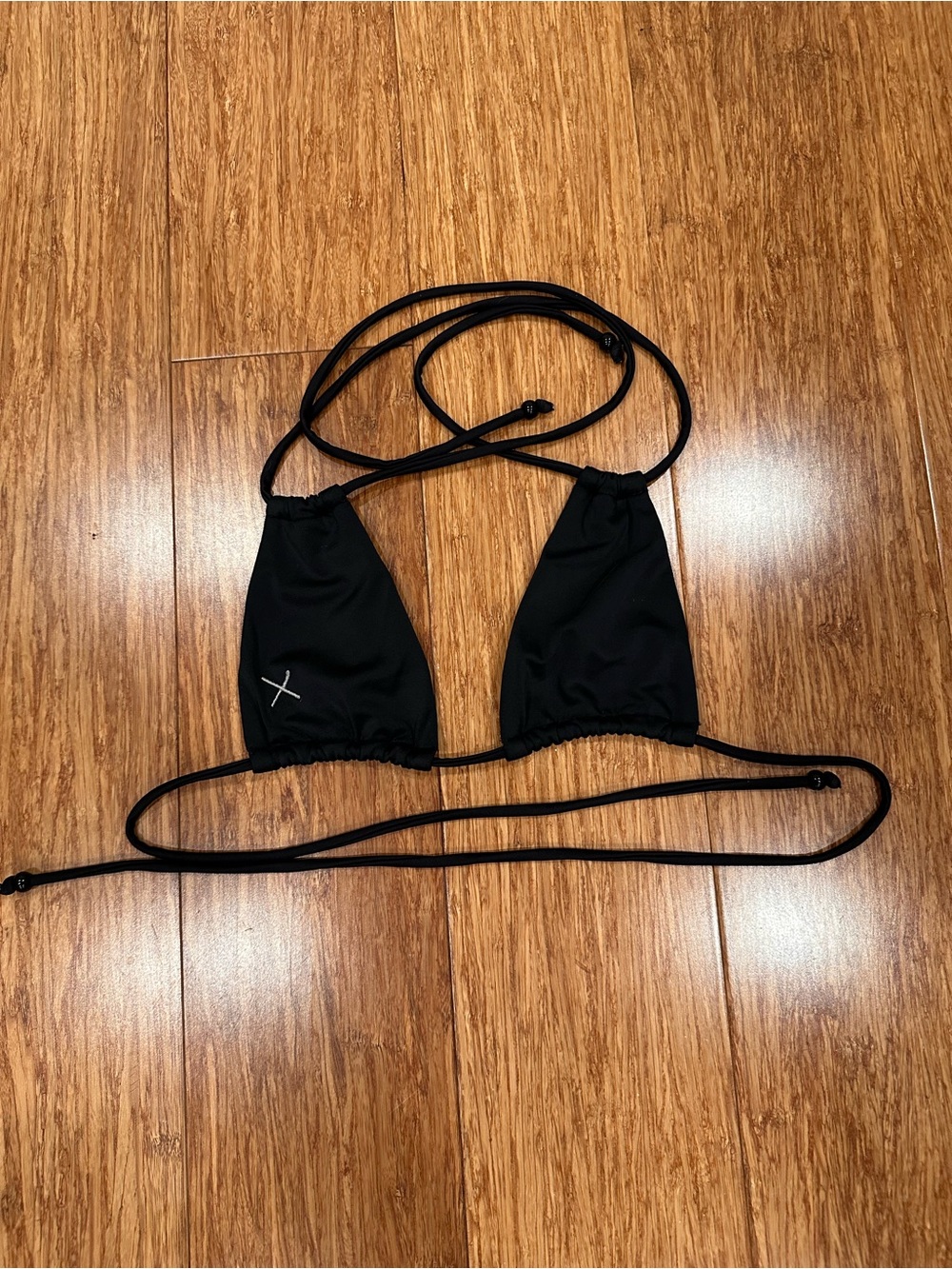 Boutine LA Black Triangle Tie Bikini Top